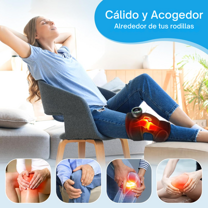 Masajeador de Rodilla con Calor y Vibración Ajustable